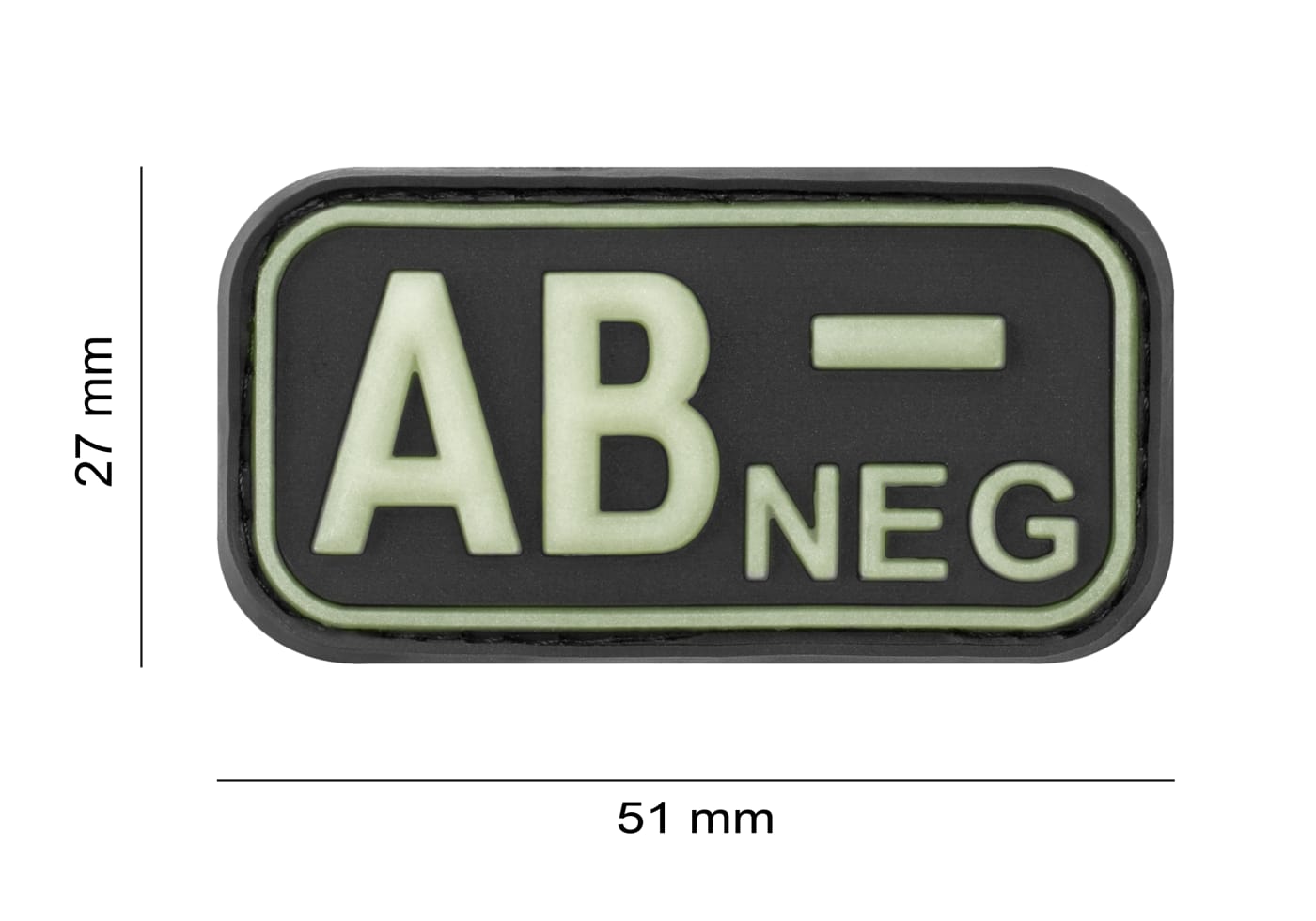 JTG Bloodtype Rubber Patch AB Neg