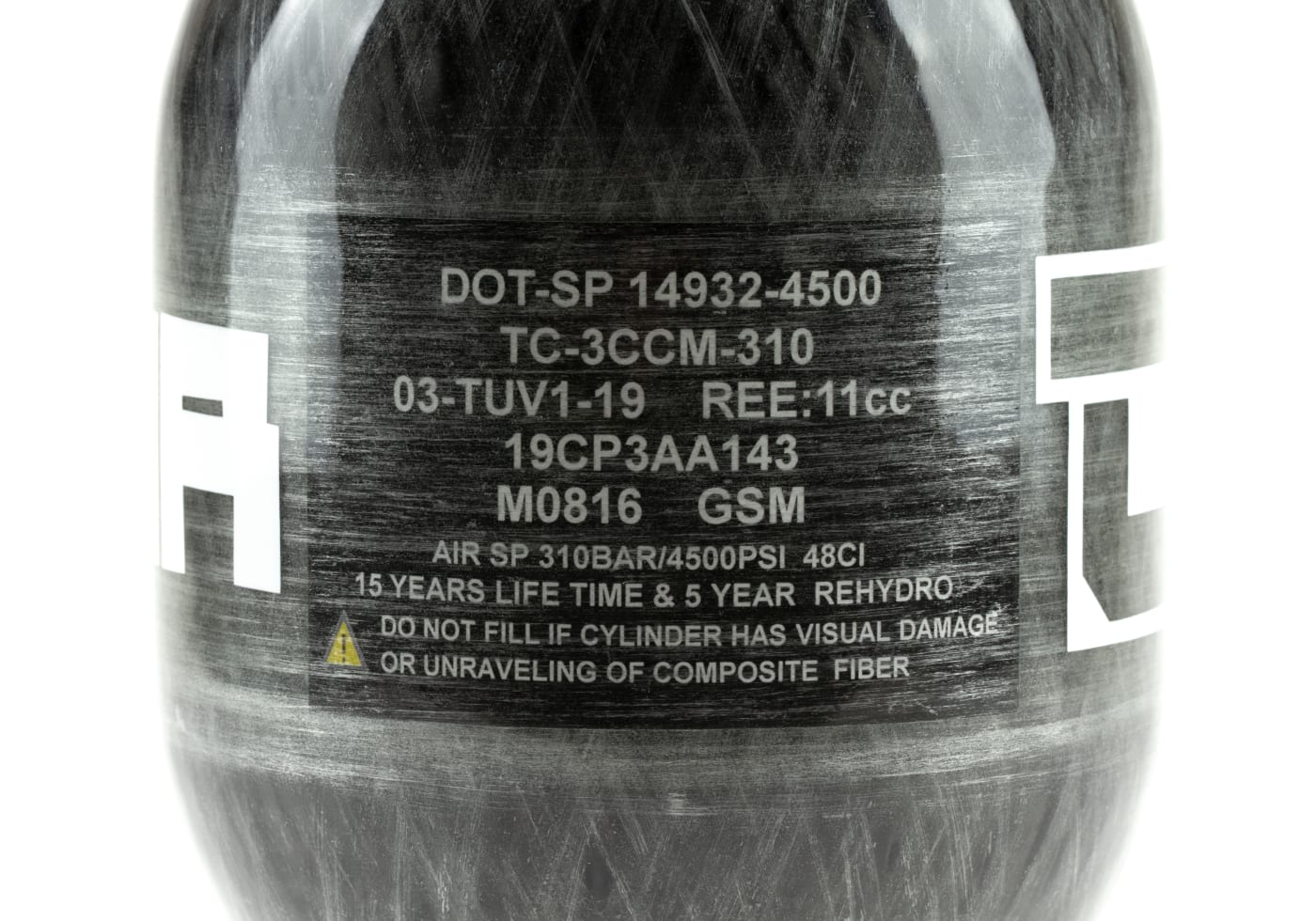 Dominator 48/4500 HPA Carbon Tank