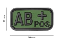 JTG Bloodtype Rubber Patch AB Pos