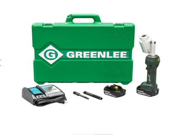 GREENLEE LS100X11A INTELLIPUNCH 11-TON SET, WITH CASE & BATTERY