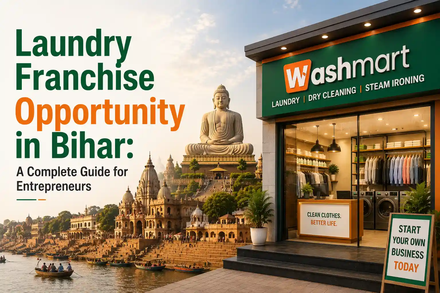 Laundry Franchise Opportunity in Bihar with Washmart