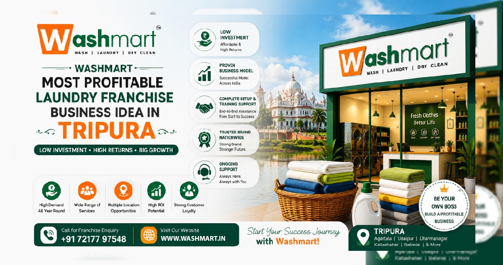 Laundry Franchise Opportunity in Tripura With Washmart