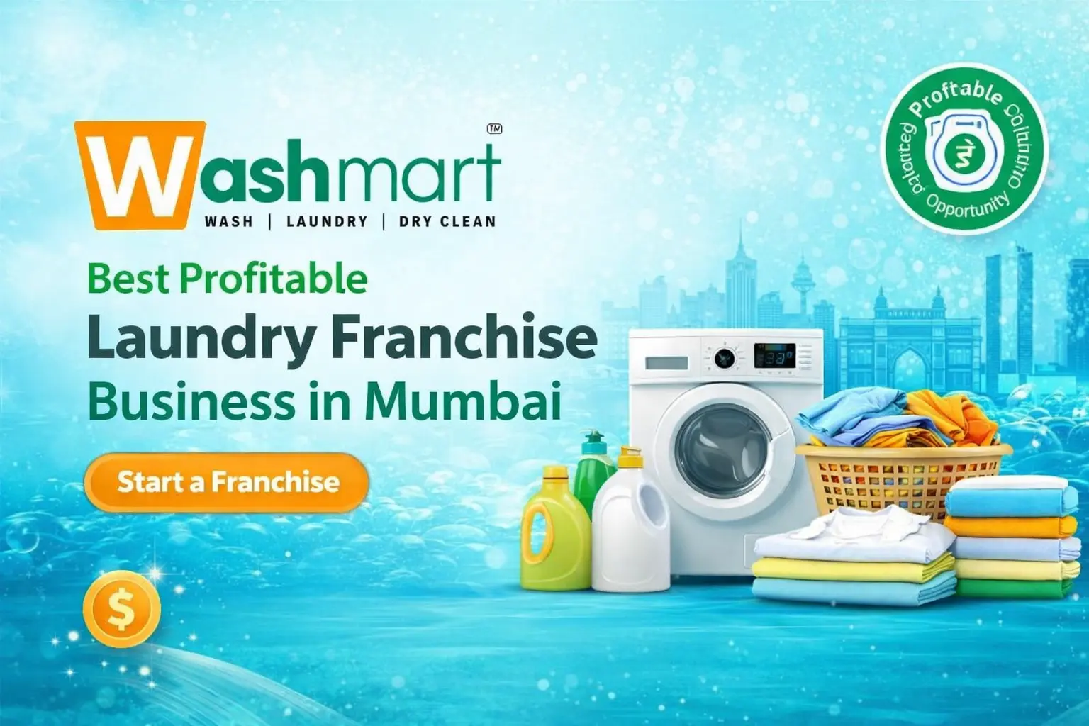 Washmart Profitable Best Laundry Franchise Business in Mumbai