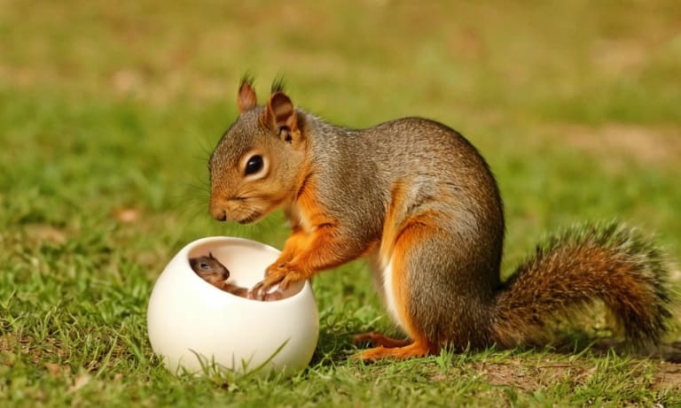 Squirrels Adopt Orphaned Babies