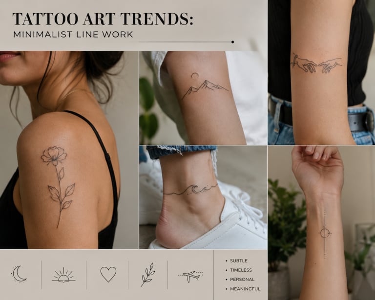 Tattoo Art Trends: Minimalist Line Work