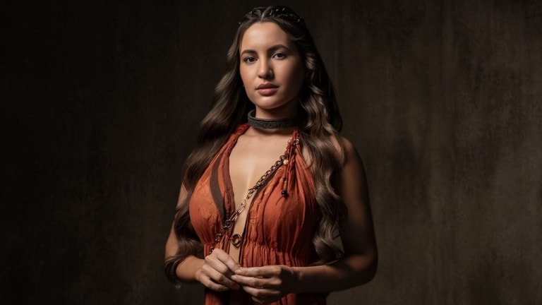 Ivana Baquero as Messia in Spartacus: House of Ashur: Love, Ambition, and Survival