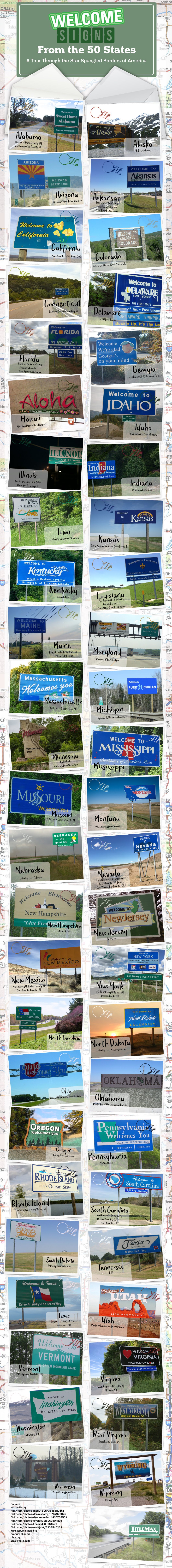 Welcome Signs from the 50 States