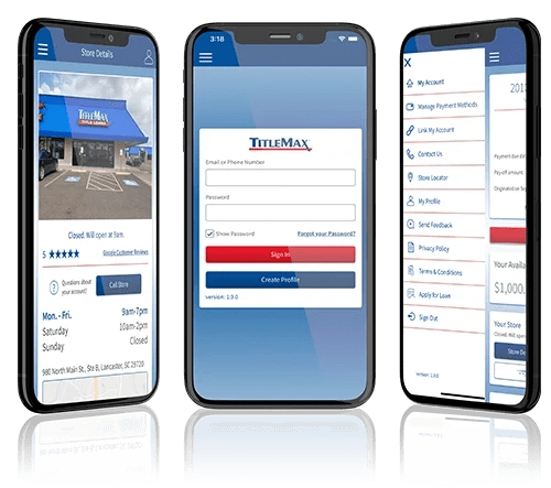 titlemax mobile app on smart phone