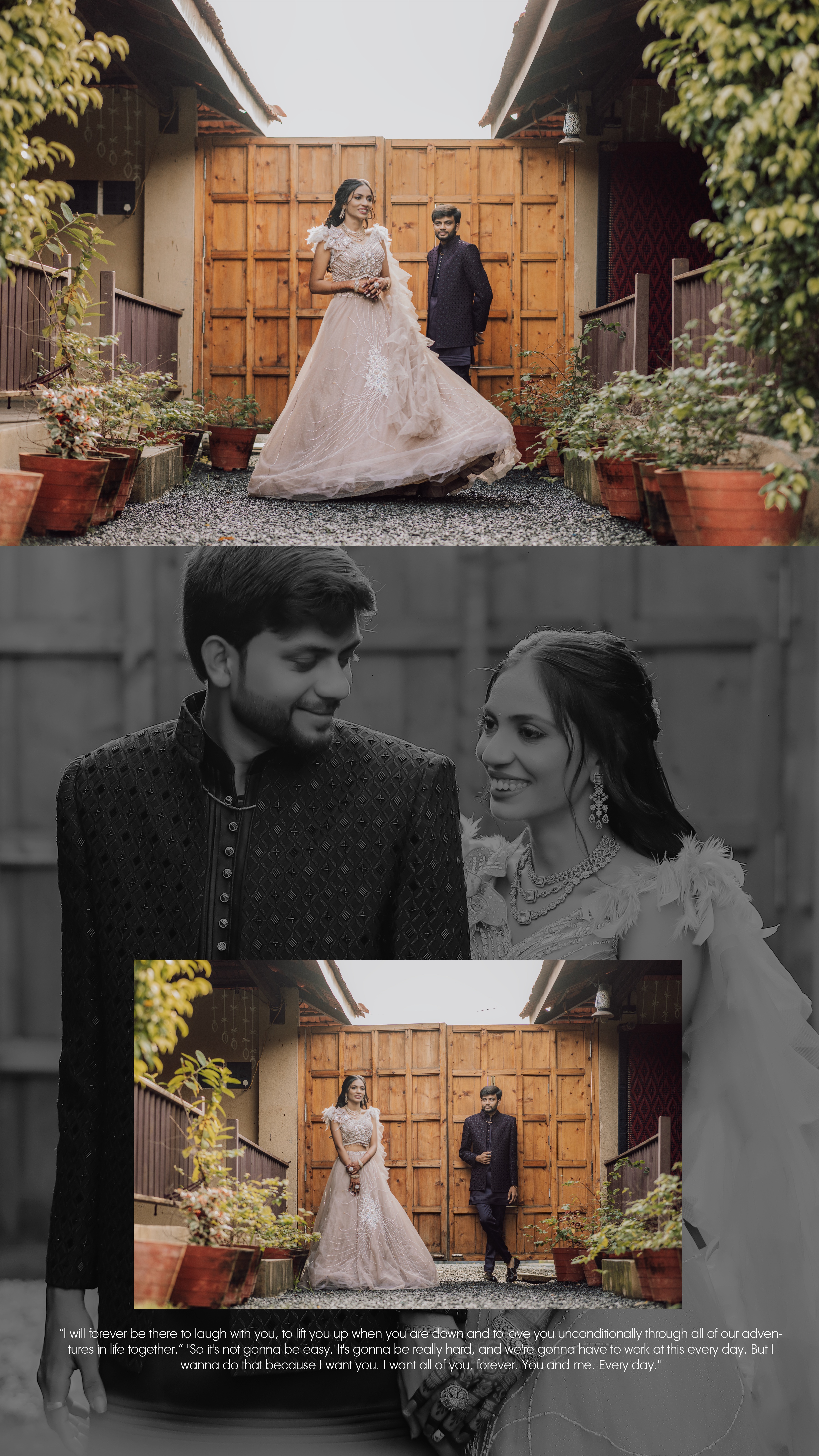 Gautam and Surbhi stage portrait
