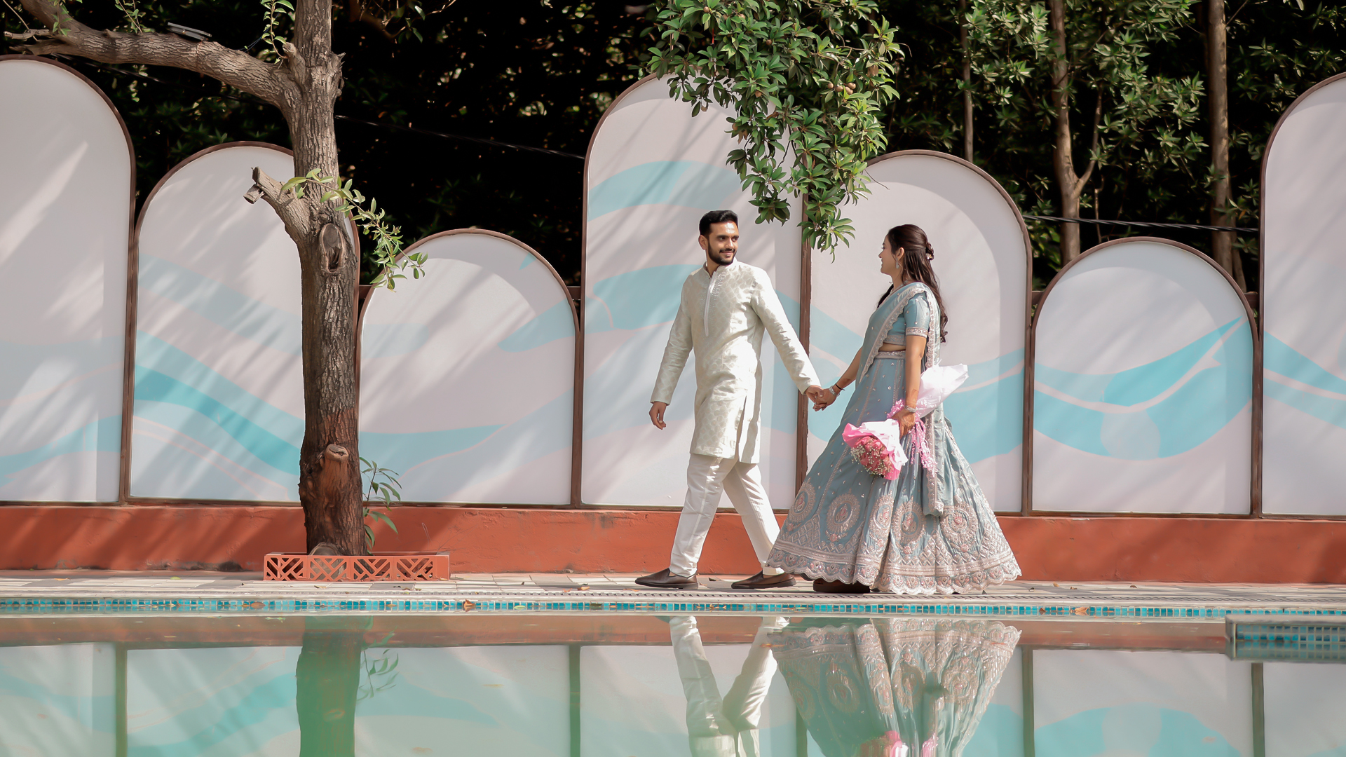 Yash and Surbhi engagement celebration
