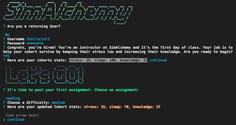 screen shot of project