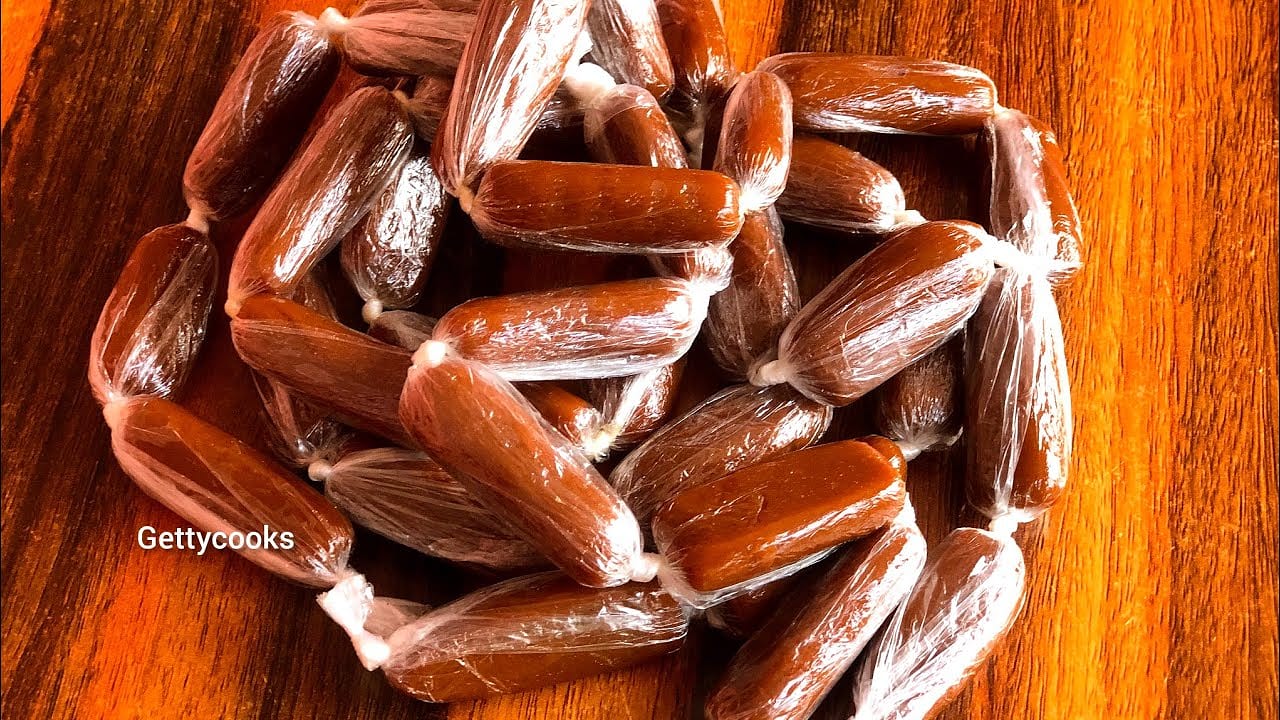 Ghanaian coconut toffee made from coconut and caramelised sugar