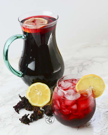 Bottles of red sobolo hibiscus drink sold in Ghana