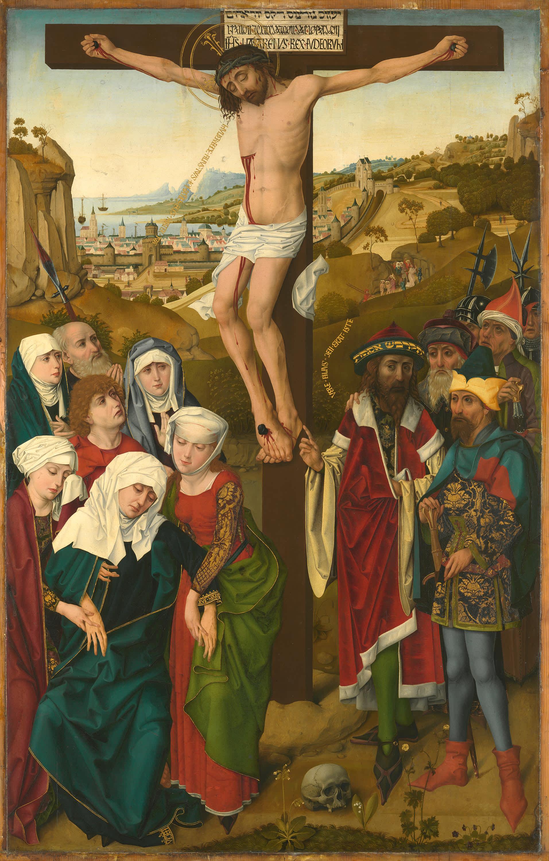 Hofer Altar: Kreuzigung Christi
(Rückseite: Verkündigung an Maria)