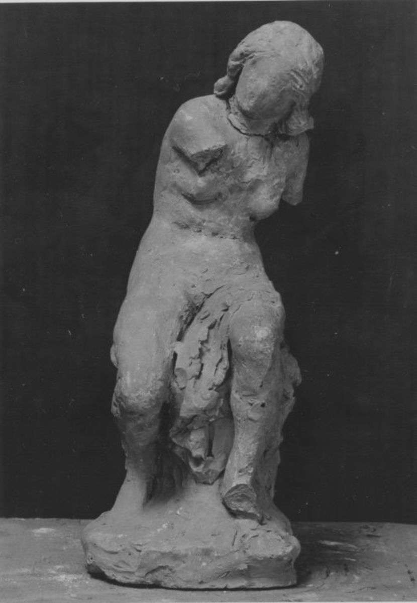 Bozzetto für die junge weibliche Figur des Hubertus-Brunnens in München