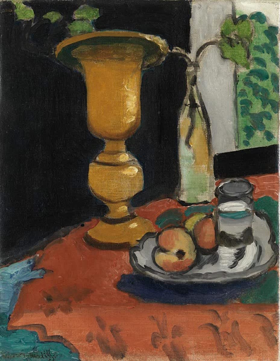 Nature morte au grand vase de cuivre