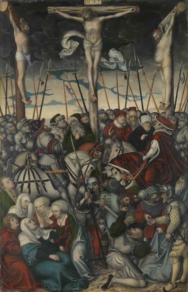 Kreuzigungstriptychon: Kreuzigung Christi