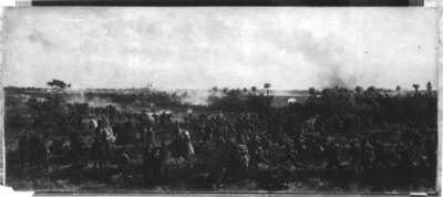 Erstürmung des Eisenbahndammes bei Orléans durch das 13. Bayerische Infanterieregiment am 11. Oktober 1870