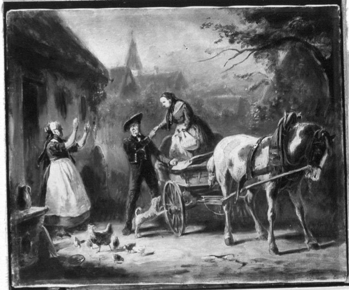 Illustrationen zu Melchior Meyrs "Erzählungen aus dem Ries": Das Begräbnis des Meiers Johann