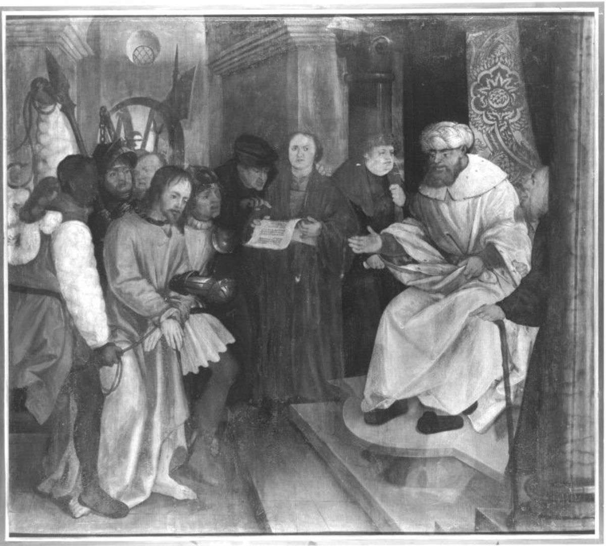 Erster Wettenhauser Altar: Christus vor Pilatus
Rückseite: Christus in der Vorhölle