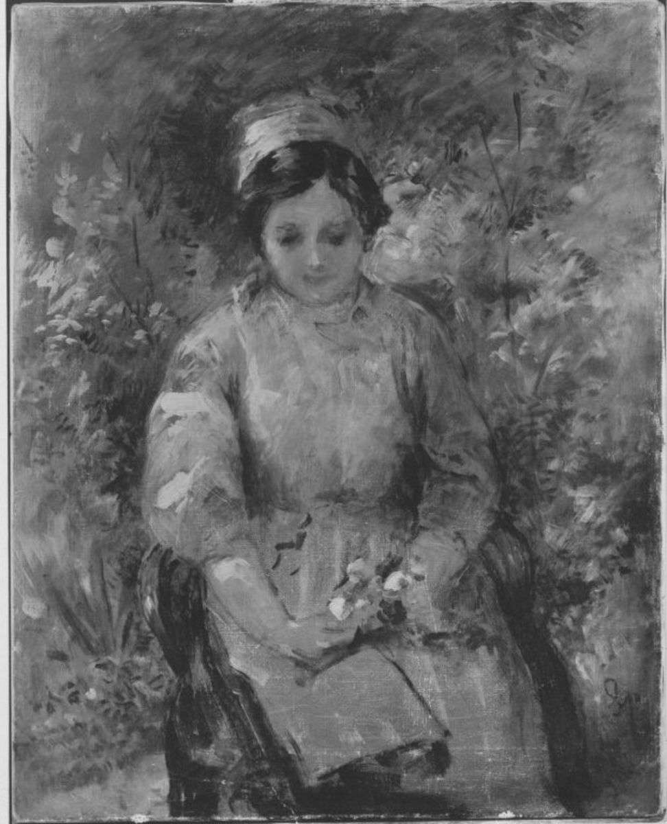 Frau im Garten