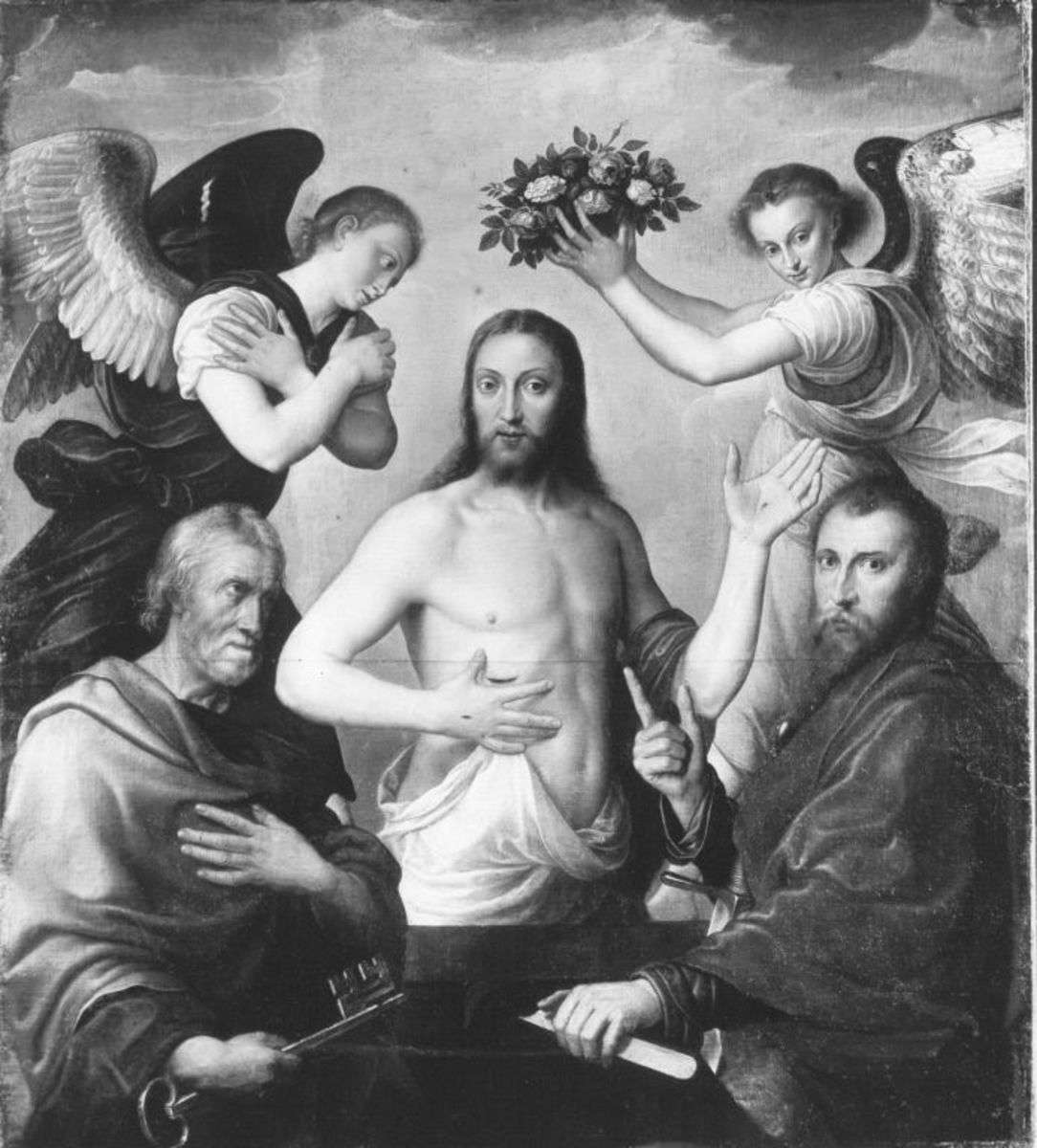 Christus zwischen den hll. Petrus und Paulus