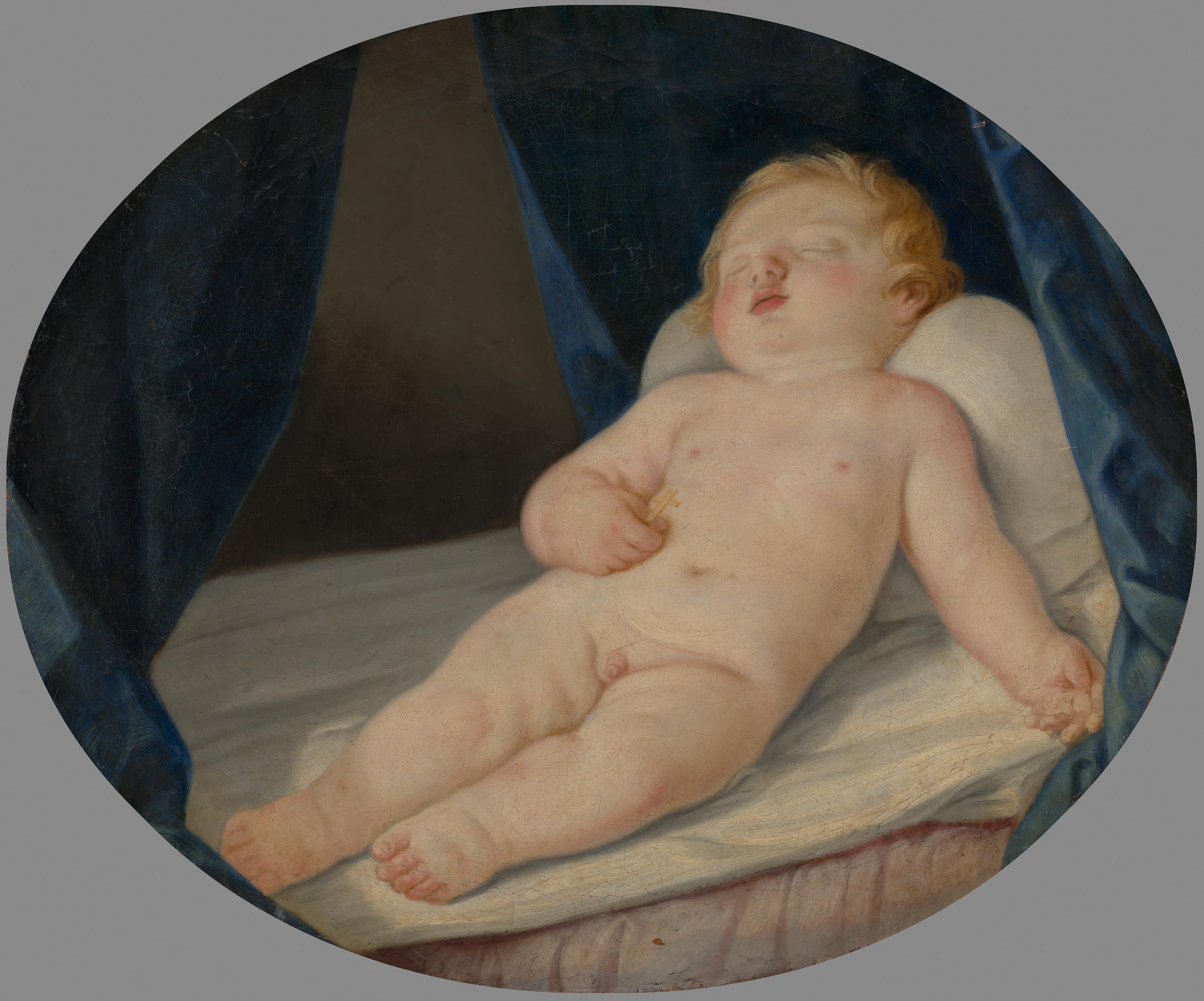 Schlafendes Jesuskind (oval)