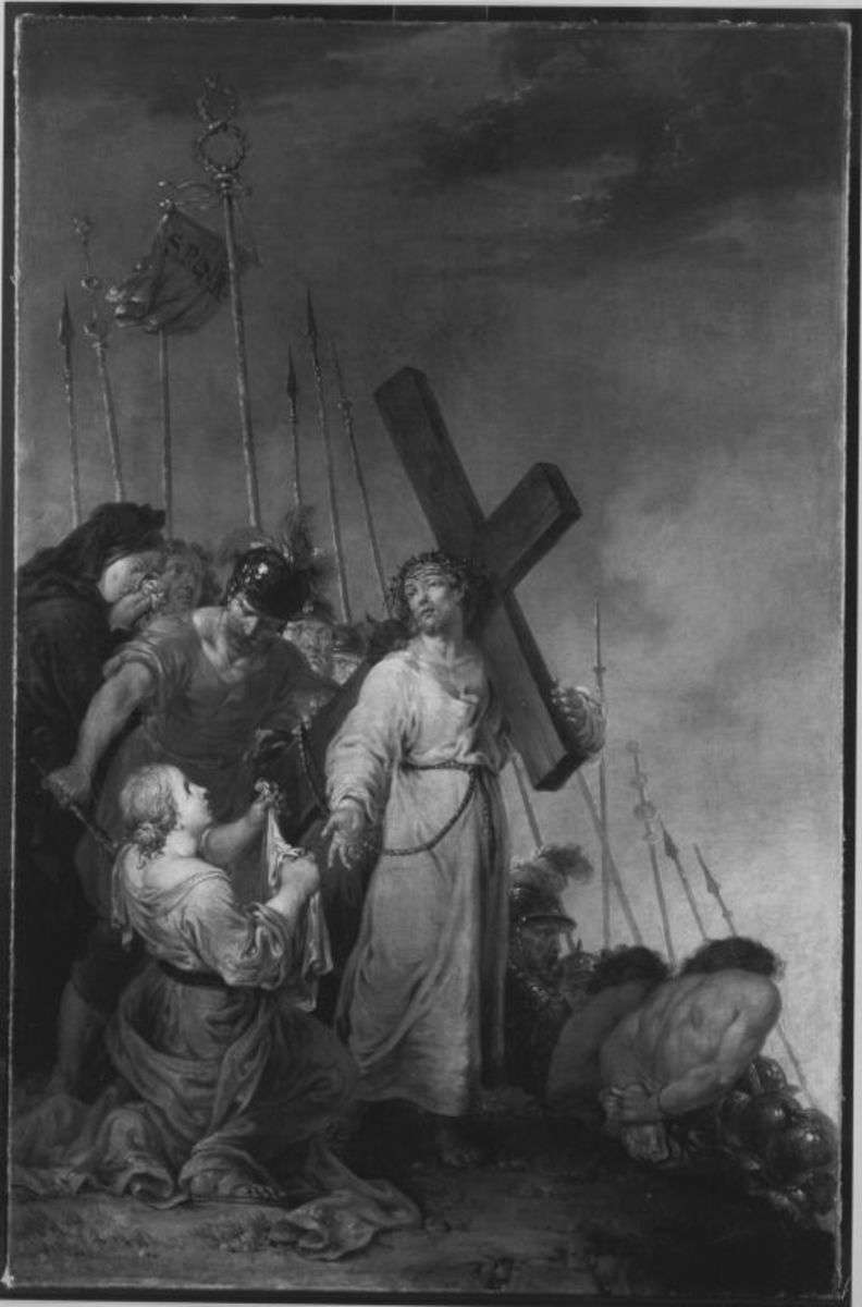 Veronika reicht Christus das Schweißtuch