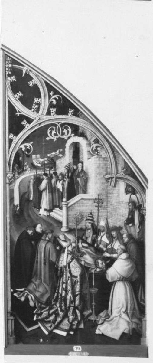 Basilika San Paolo fuori le mura, rechte Tafel: Exequien des hl. Paulus