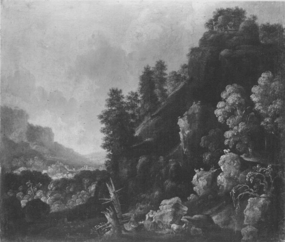 Wildnislandschaft mit Wasserfall