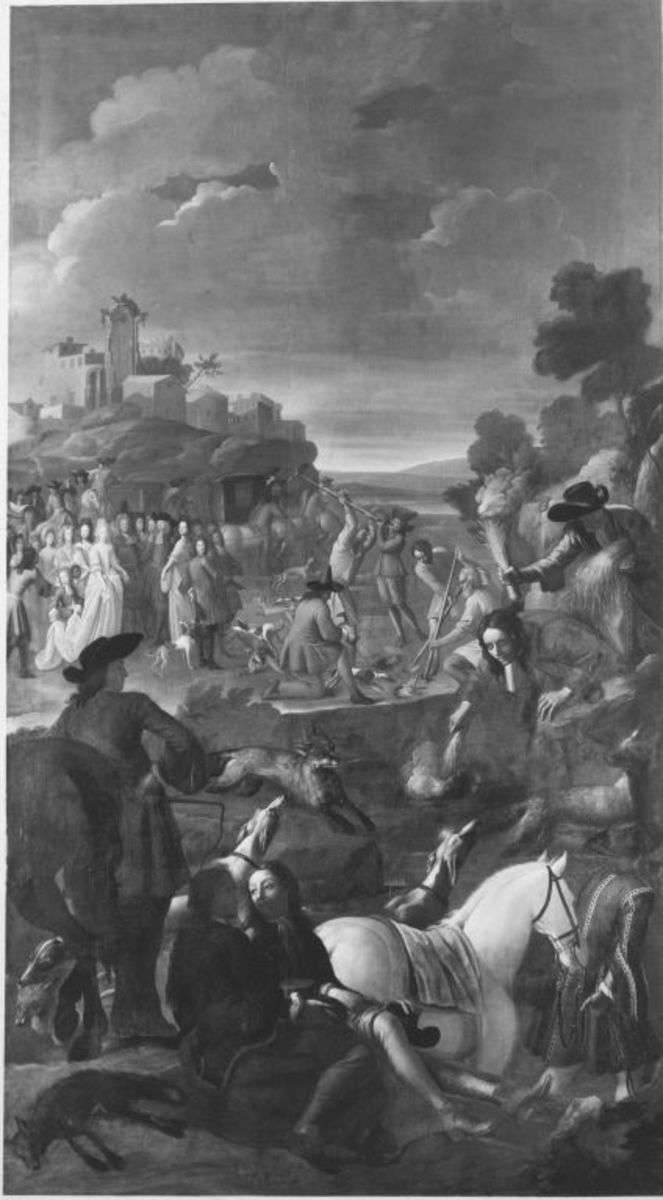 Kurfürst Max Emanuel mit Gefolge auf Fuchsjagd