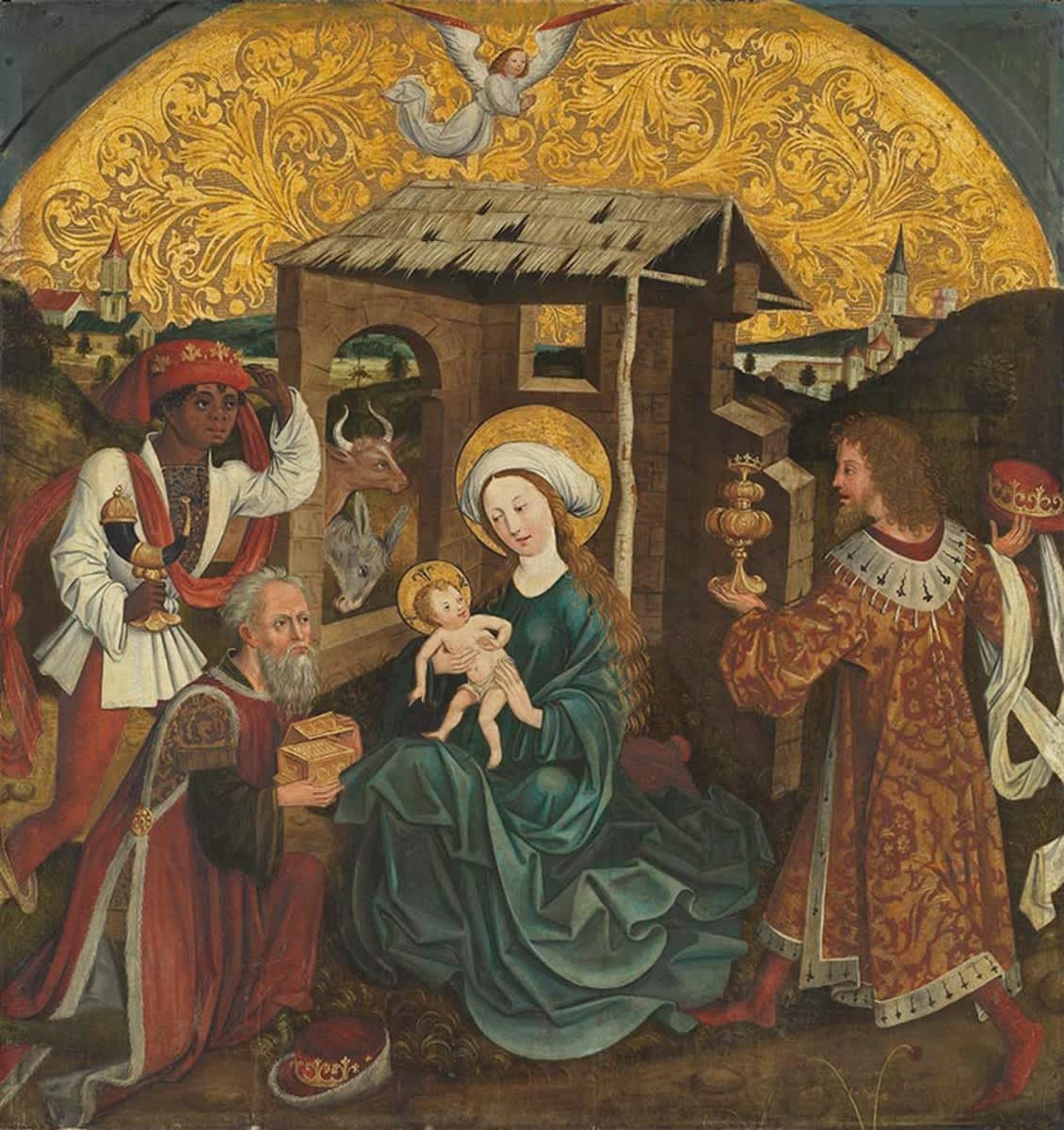 Anbetung der Könige
Rückseite: Verkündigung an Maria