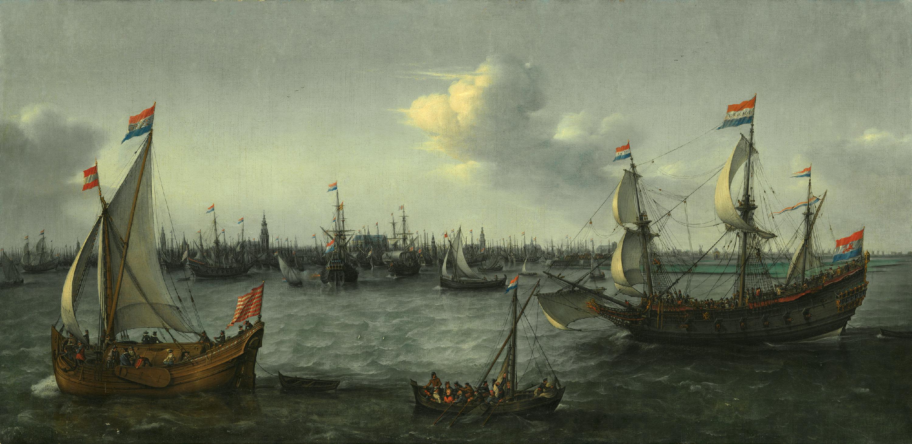 Schiffe vor Amsterdam