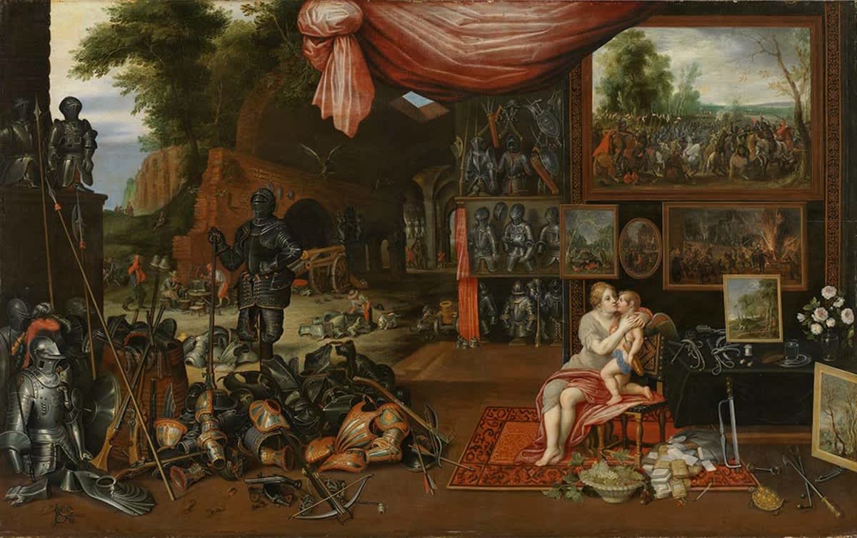 Venus und Amor in der Schmiede des Vulkan (Das Gefühl)