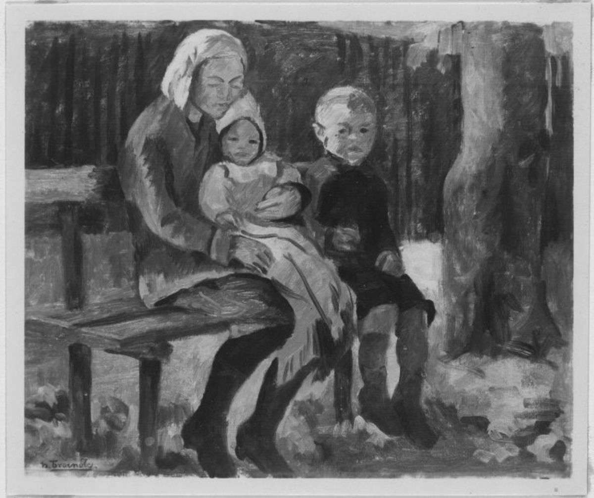 Kinder auf einer Bank