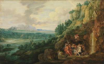 Landschaft mit Göttermahl