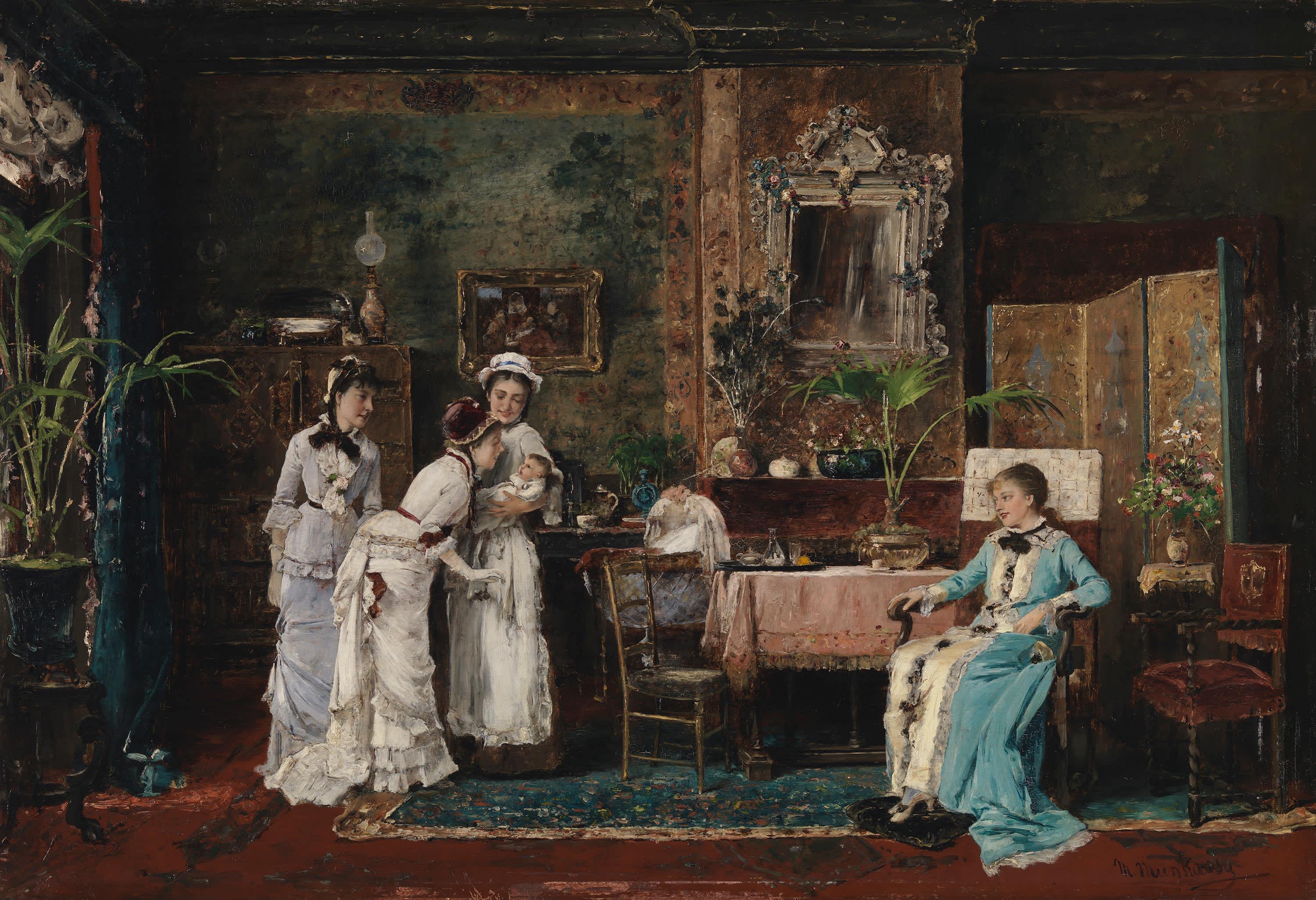 Besuch bei einer Wöchnerin