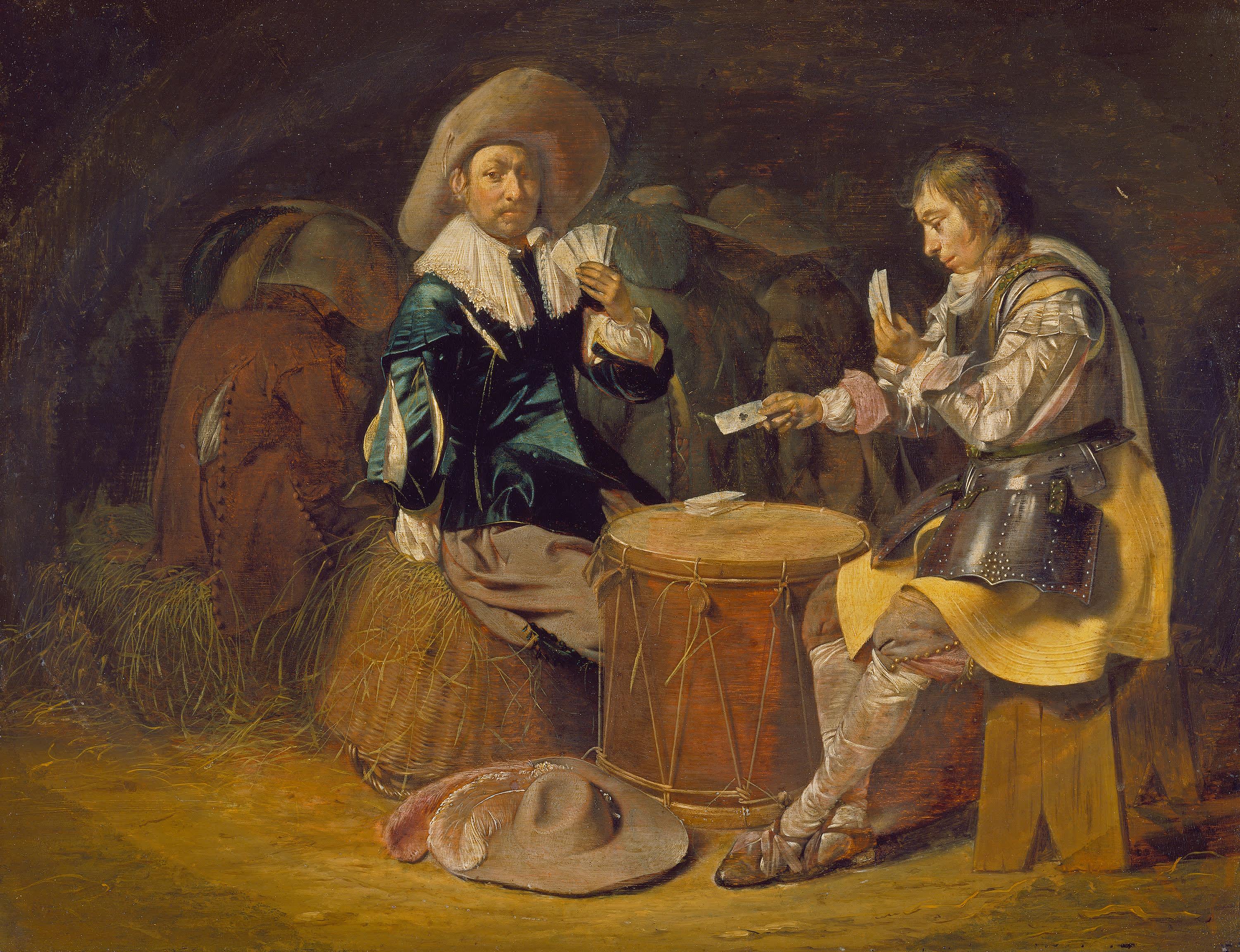 Kartenspielende Offiziere