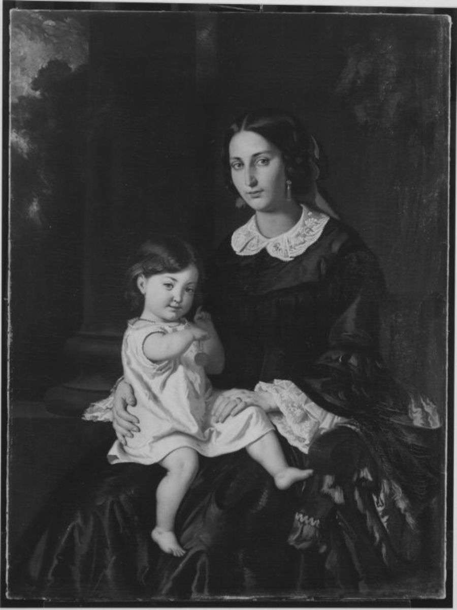 Die Frau des Künstlers mit Kind