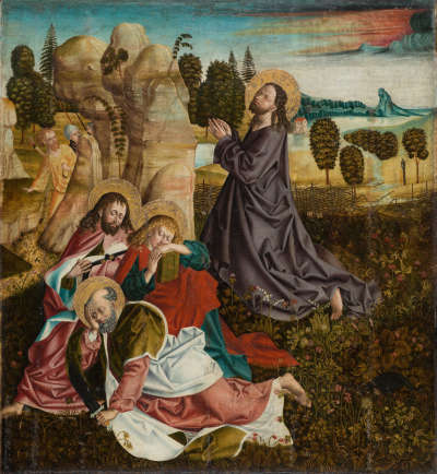  Rottenbucher Altar: Christus am Ölberg
(Rückseite: Grablegung Christi)