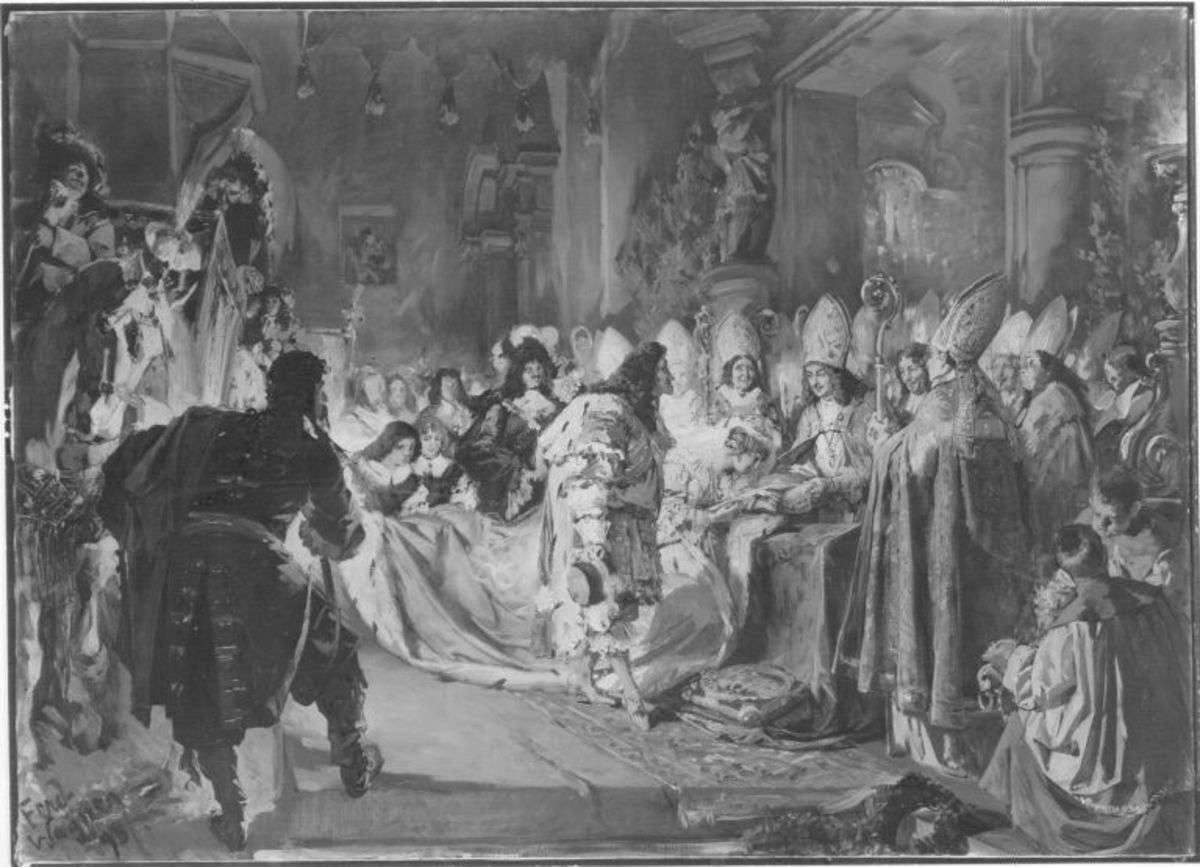 Trauung Kaiser Leopold I. mit Herzogin Eleonore von Neuburg im Jahr 1676
