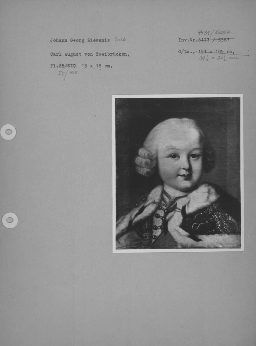 Bildnis des Pfalzgrafen Karl August von Pfalz-Birkenfeld-Zweibrücken im Alter von fünf Jahren in Husarenuniform (1746-1795)