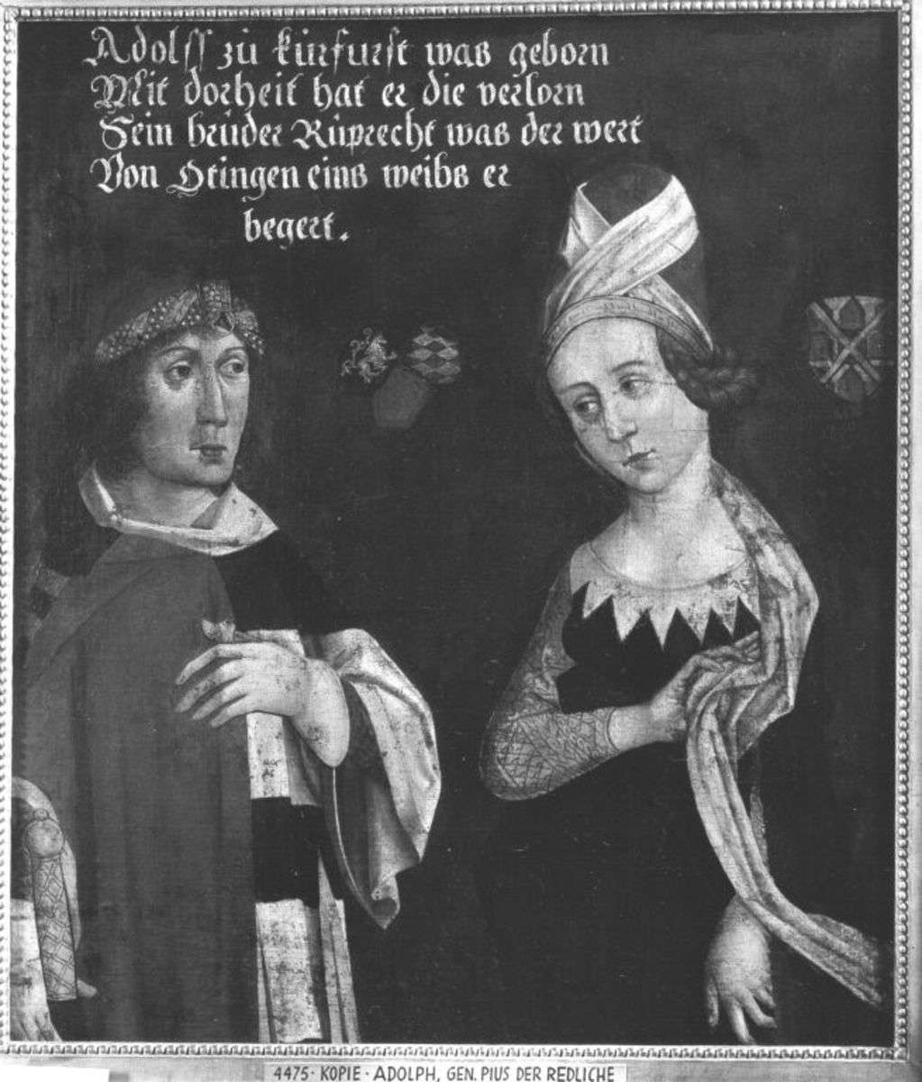Bildnis Adolphs, Pius der Redliche, mit Gemahlin (Kopie nach älterem Vorbild)