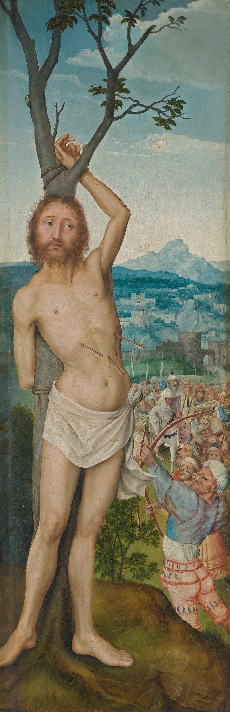 Rem-Altar: Martyrium des hl. Sebastian
(Rückseite: Hl. Lukas)