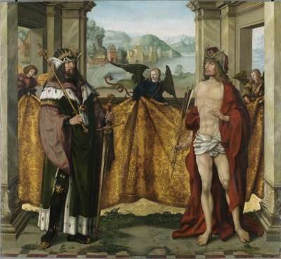 Triptychon von 1505: Die hll. Sigismund und Sebastian