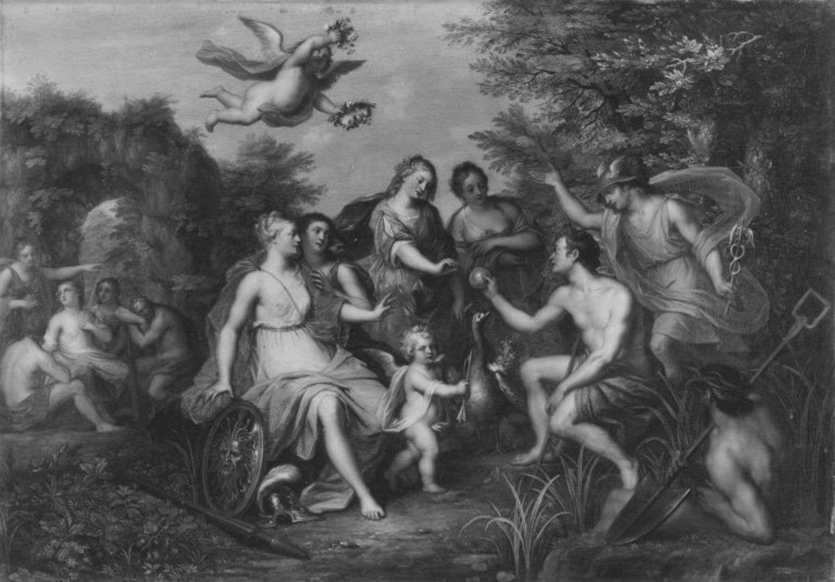 Urteil des Paris (nach einem Stich von Raphael Sadeler d. Ä.)