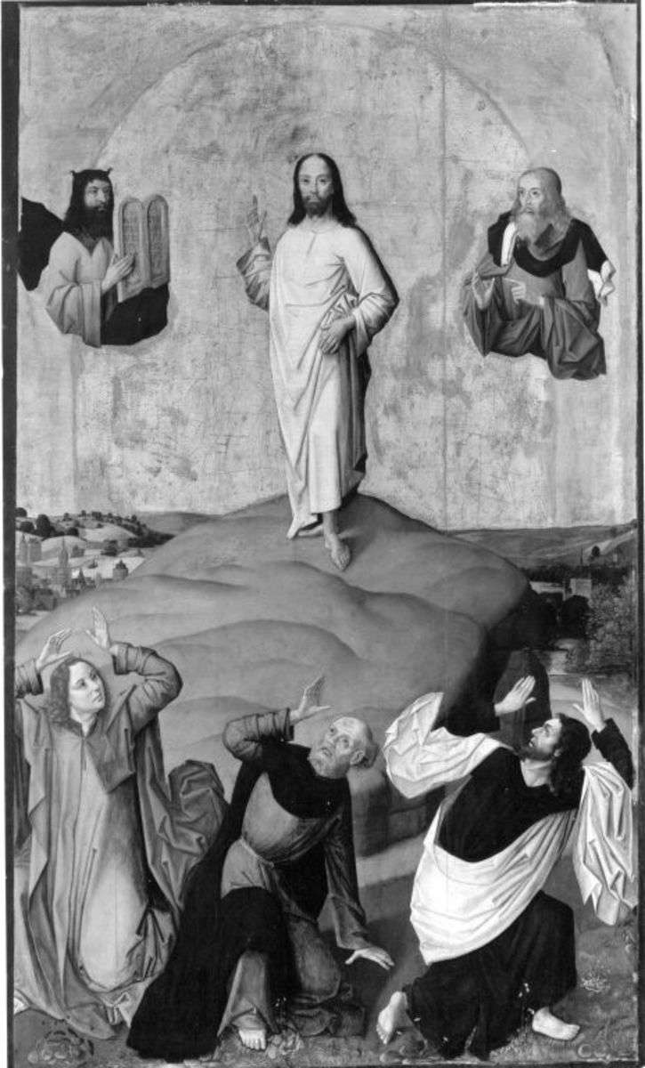 Verklärung Christi
Rückseite: Fragment eines segnenden Christus [?] und Teile einer Menschengruppe