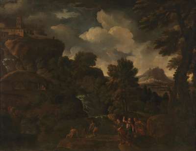 Landschaft mit Christus und den Emmaus-Jüngern