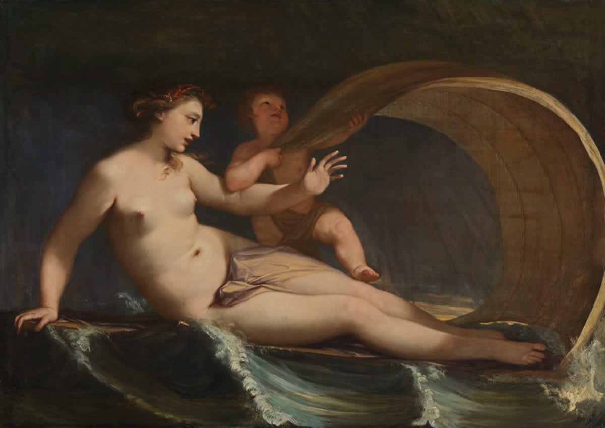 Danae auf dem Floß