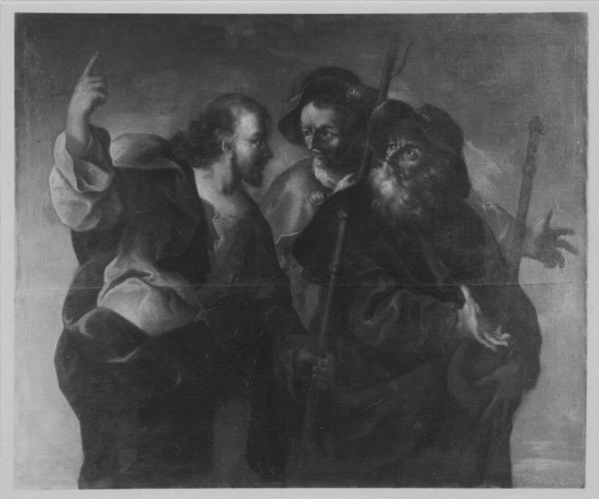 Christus mit den Jüngern auf dem Weg nach Emmaus
